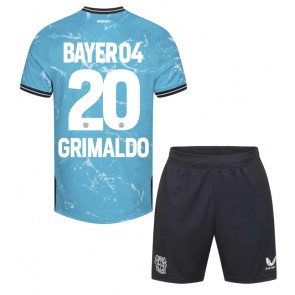 Bayer Leverkusen Alejandro Grimaldo #20 Tredje Kläder Barn 2023-24 Kortärmad (+ Korta byxor)